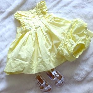 Janie and Jack yellow daisy baby party dress